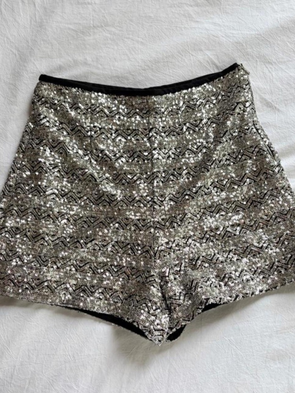 Zara Sequin Mini Shorts Medium